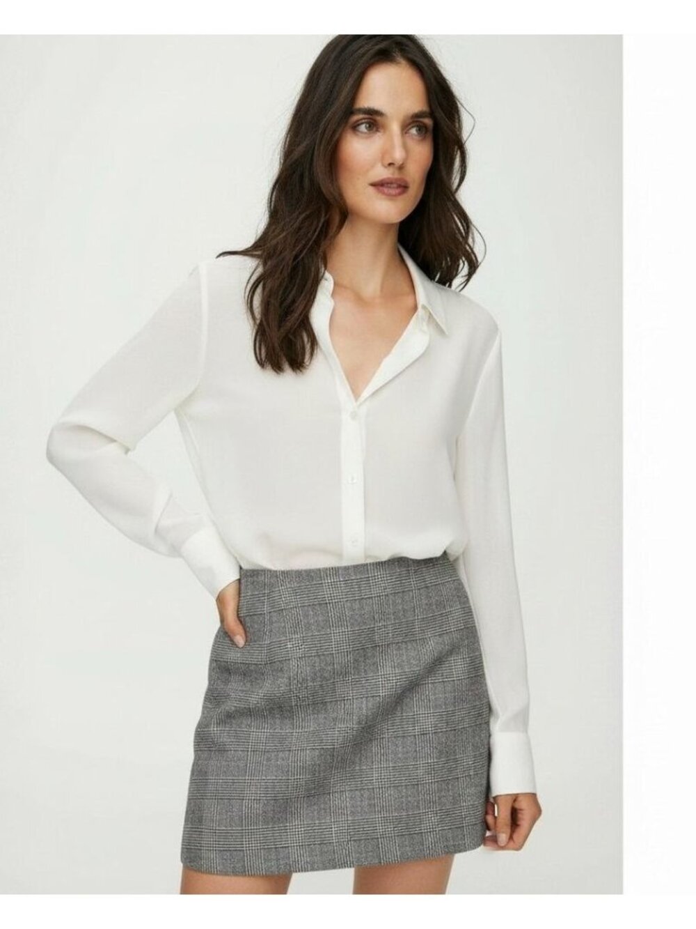 WILFRED Aritzia Renee Wool Cashmere Mini Skirt Size 8